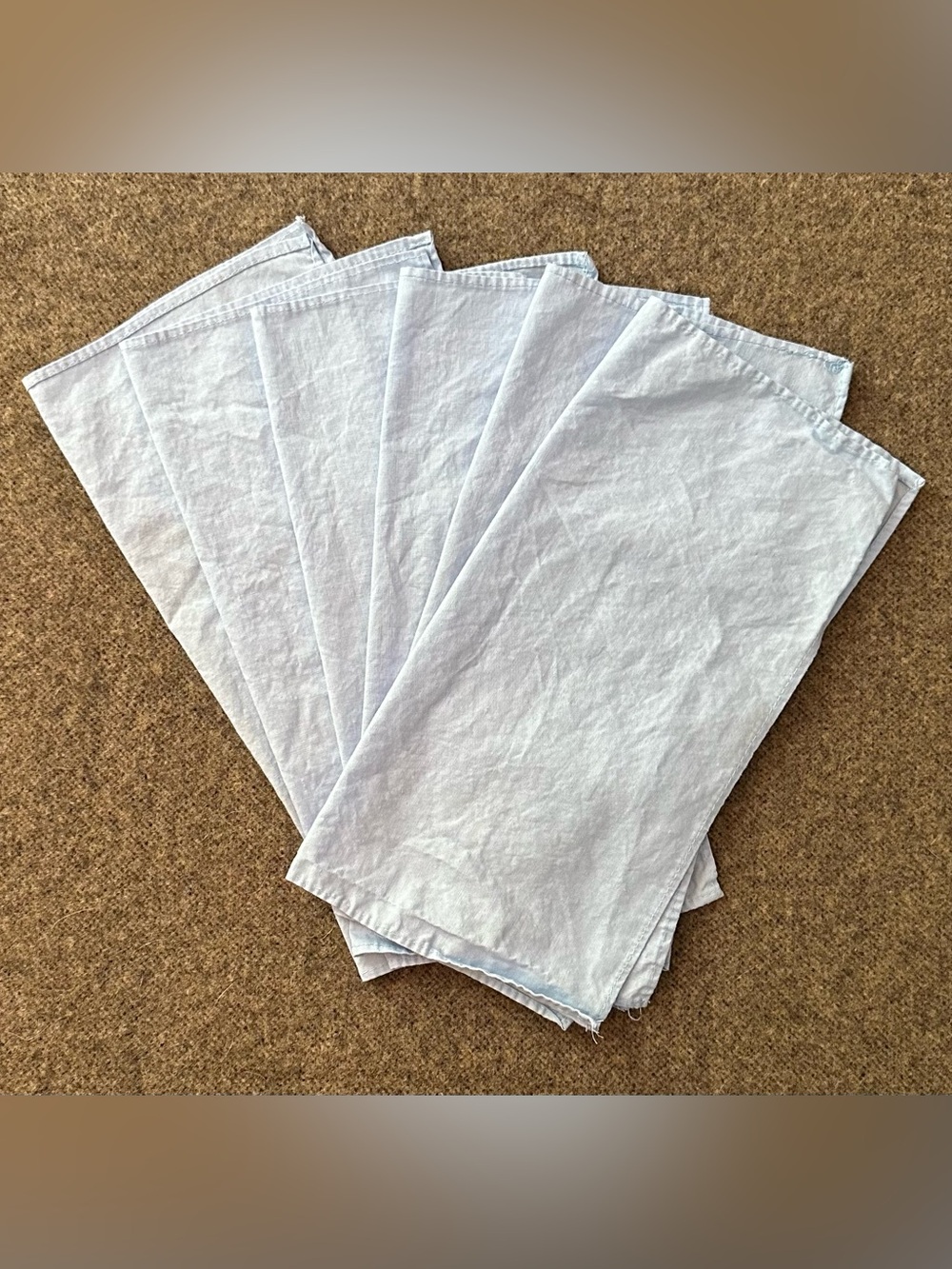 Light blue cloth napkins • set of 6 • cotton
